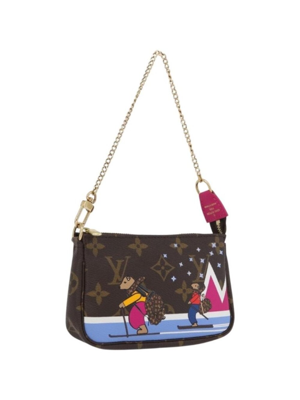 LOUIS VUITTON Monogram Ski Bear Mini Pochette Accessoires Pouch M67769 168066SAM